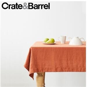 Crate & Barrel Linden tablecloth, Tiger Lily colour 60X120